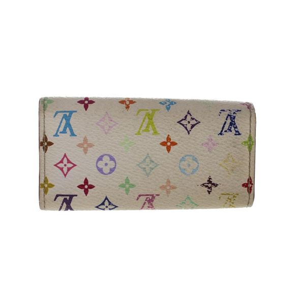 Pre Loved LOUIS VUITTON Monogram Multicolor Multi Cles 4 Key Case White M60043 - Picture 2 of 10